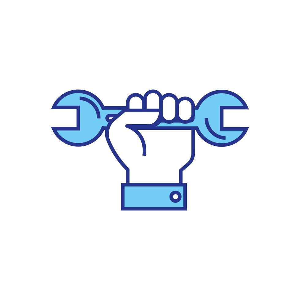 Isolated construction wrench vector design