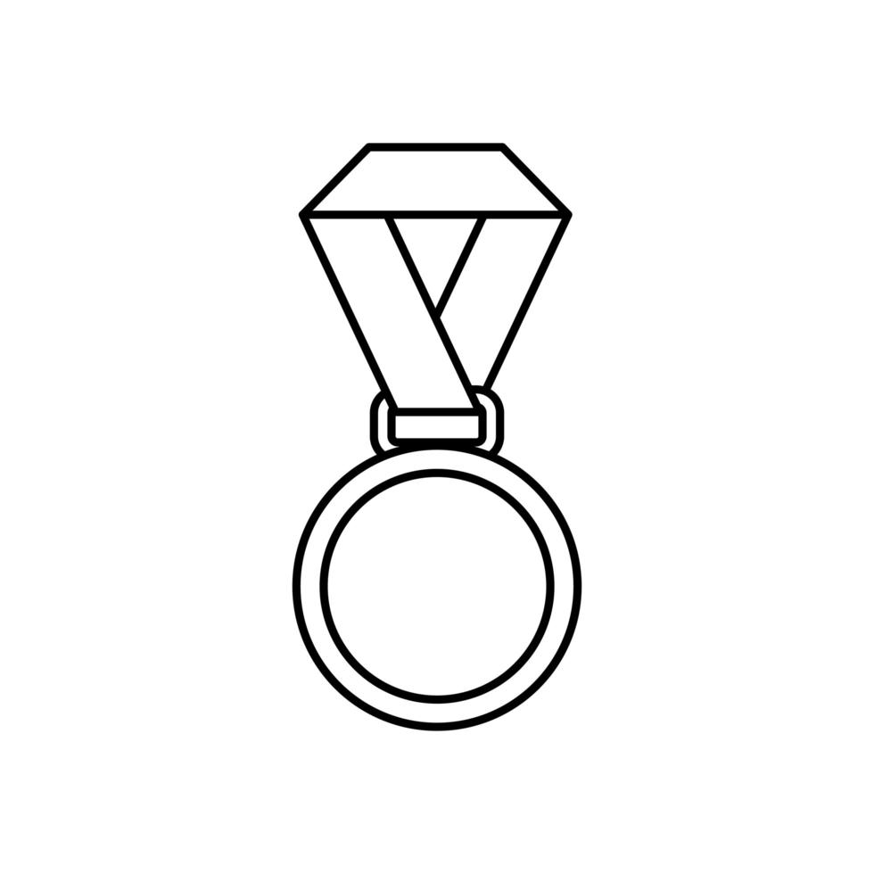 Diseño de vector de icono de medalla aislada