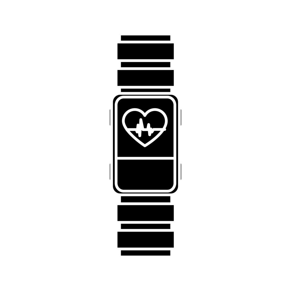 Isolated heart rate watch vector design