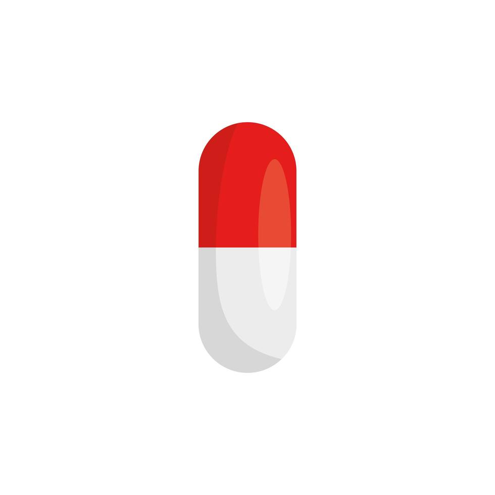 Isolated vitamin pill vector design