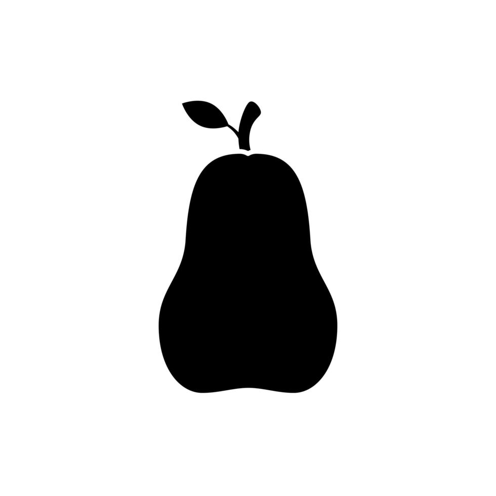 diseño de vector de fruta de pera aislada