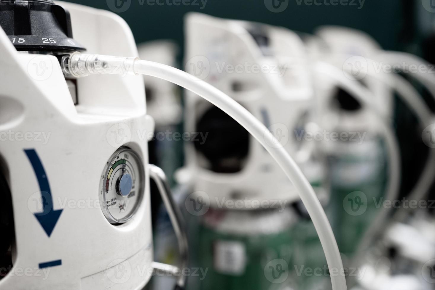 Close up of oxygen tanks photo