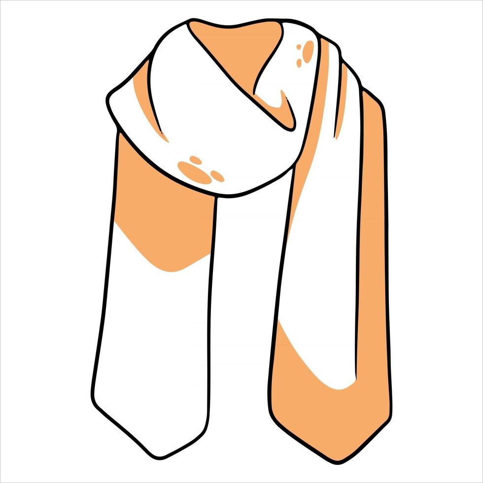 Warm clothing. Scarf protection from cold. vector