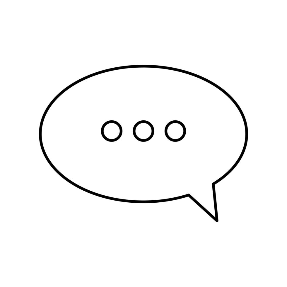 speech bubble line style icon vector