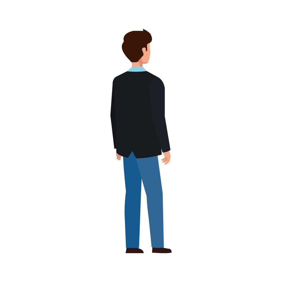 businessman elegant avatar character icon vector