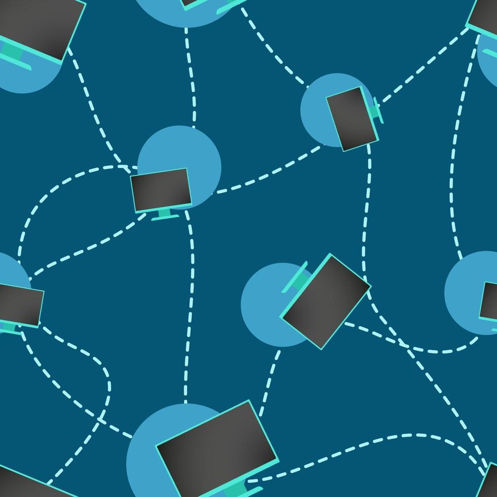 Seamless Pattern Working on Office Screen Monitor vector