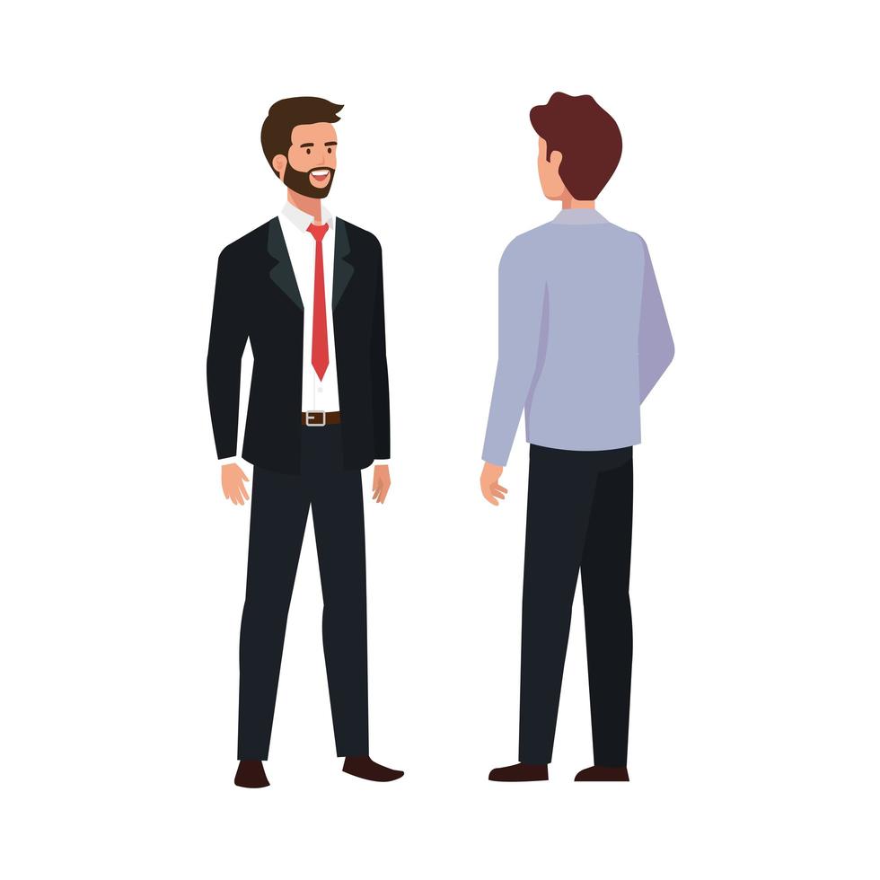 empresarios, elegante, avatar, personaje, icono vector