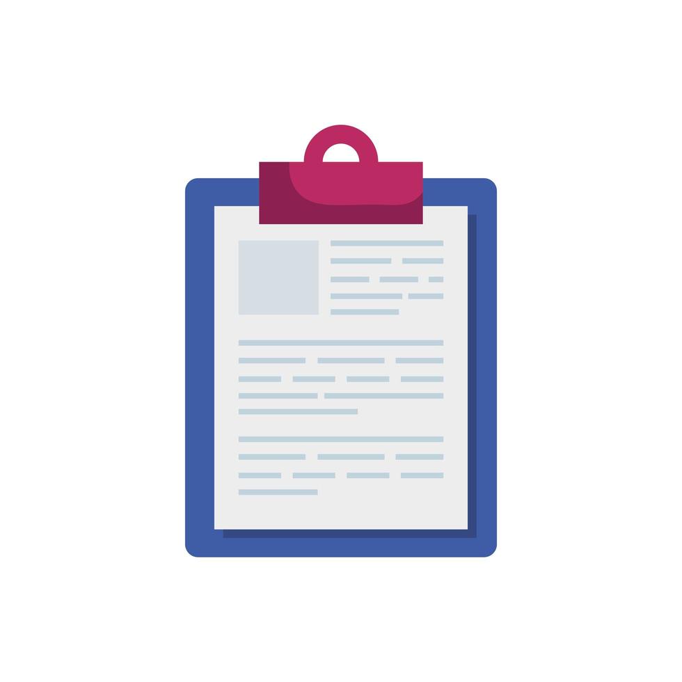 clipboard with paper document isolated icon vector