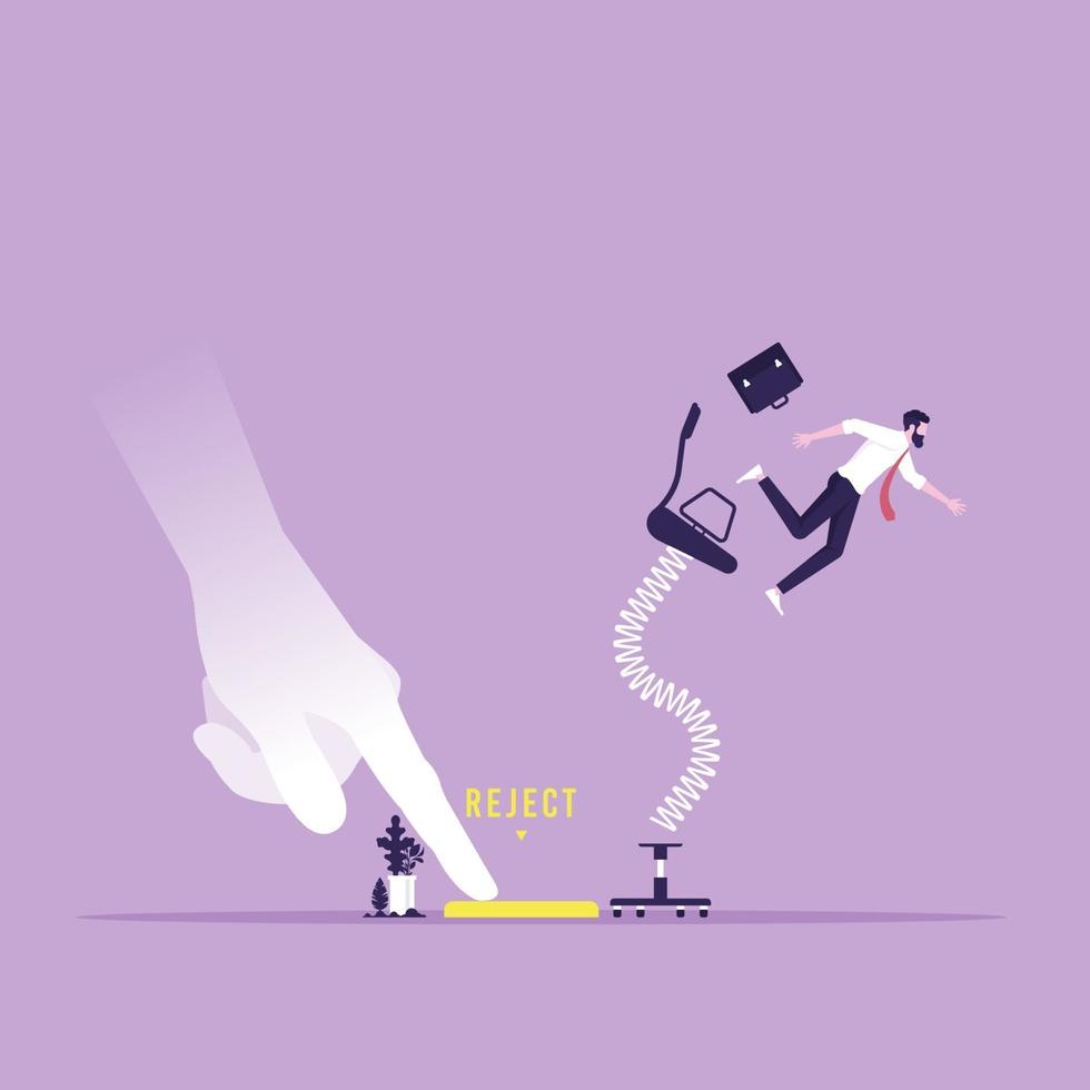 Fired Office Worker concept vector
