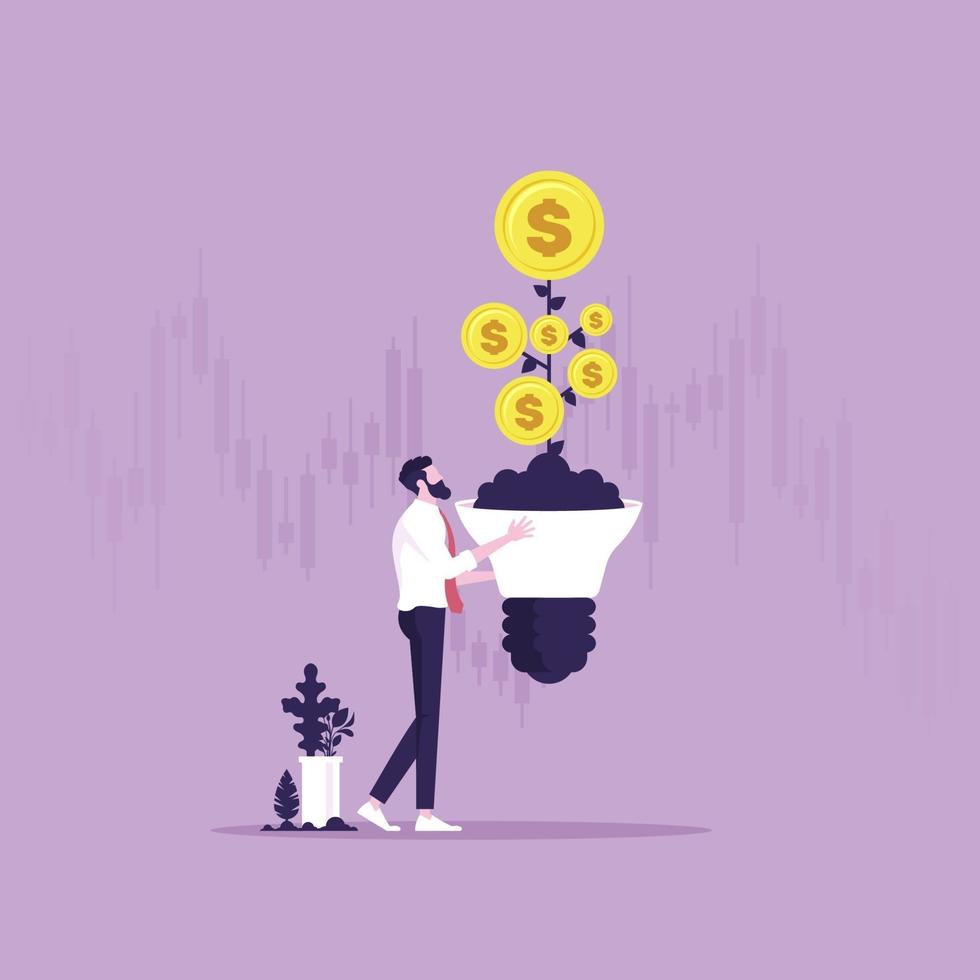 Business idea to make money concept vector