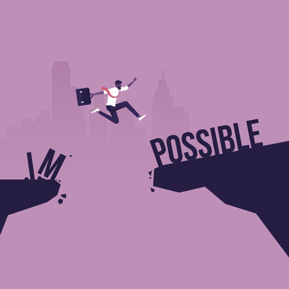 From impossible to possible-Business challenge concept vector