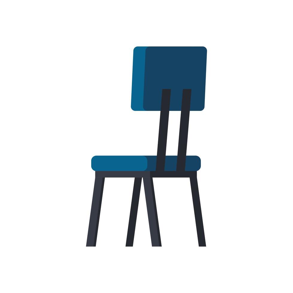 Silla de madera icono aislado de muebles vector