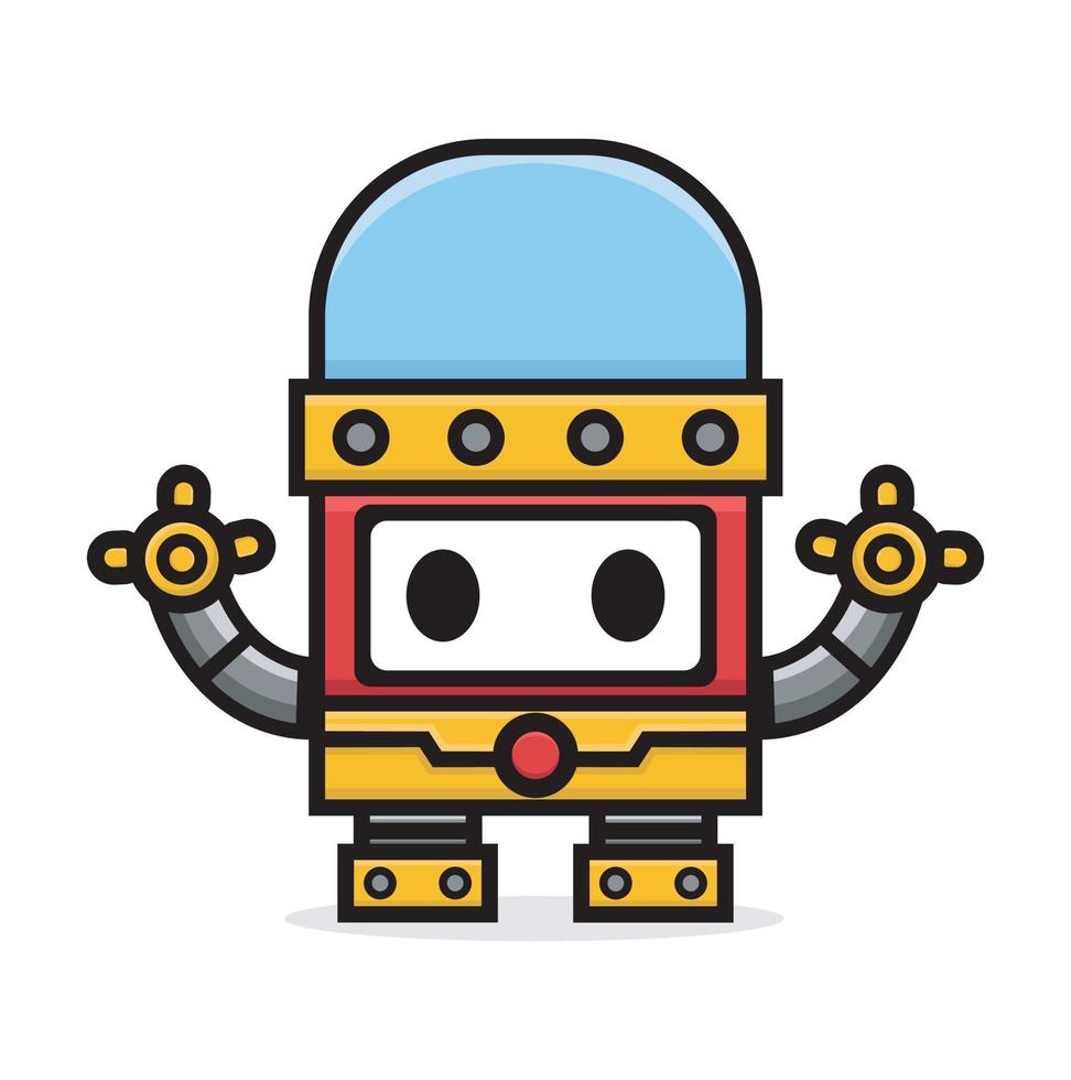Illustration of cute robot vector