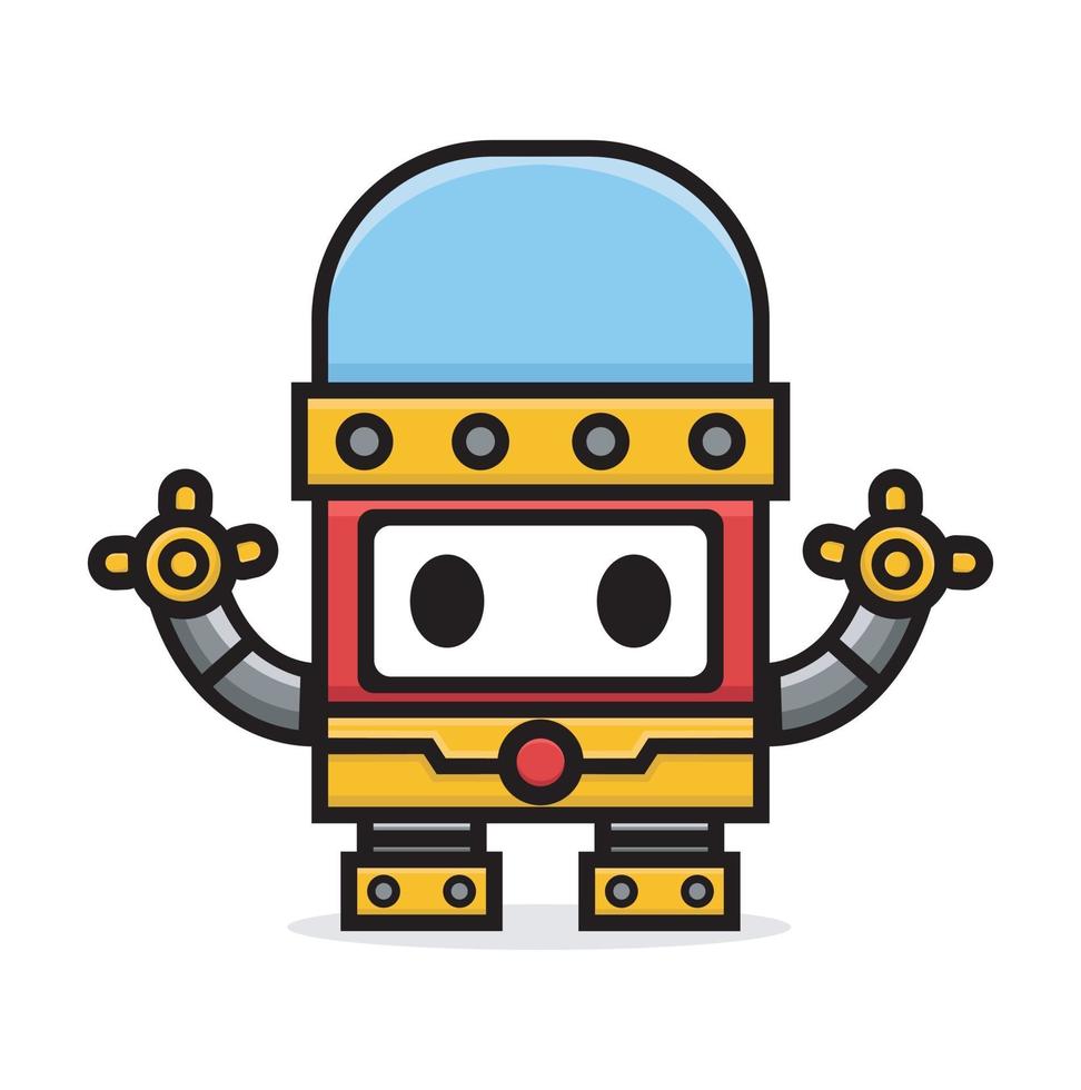 Illustration of cute robot vector