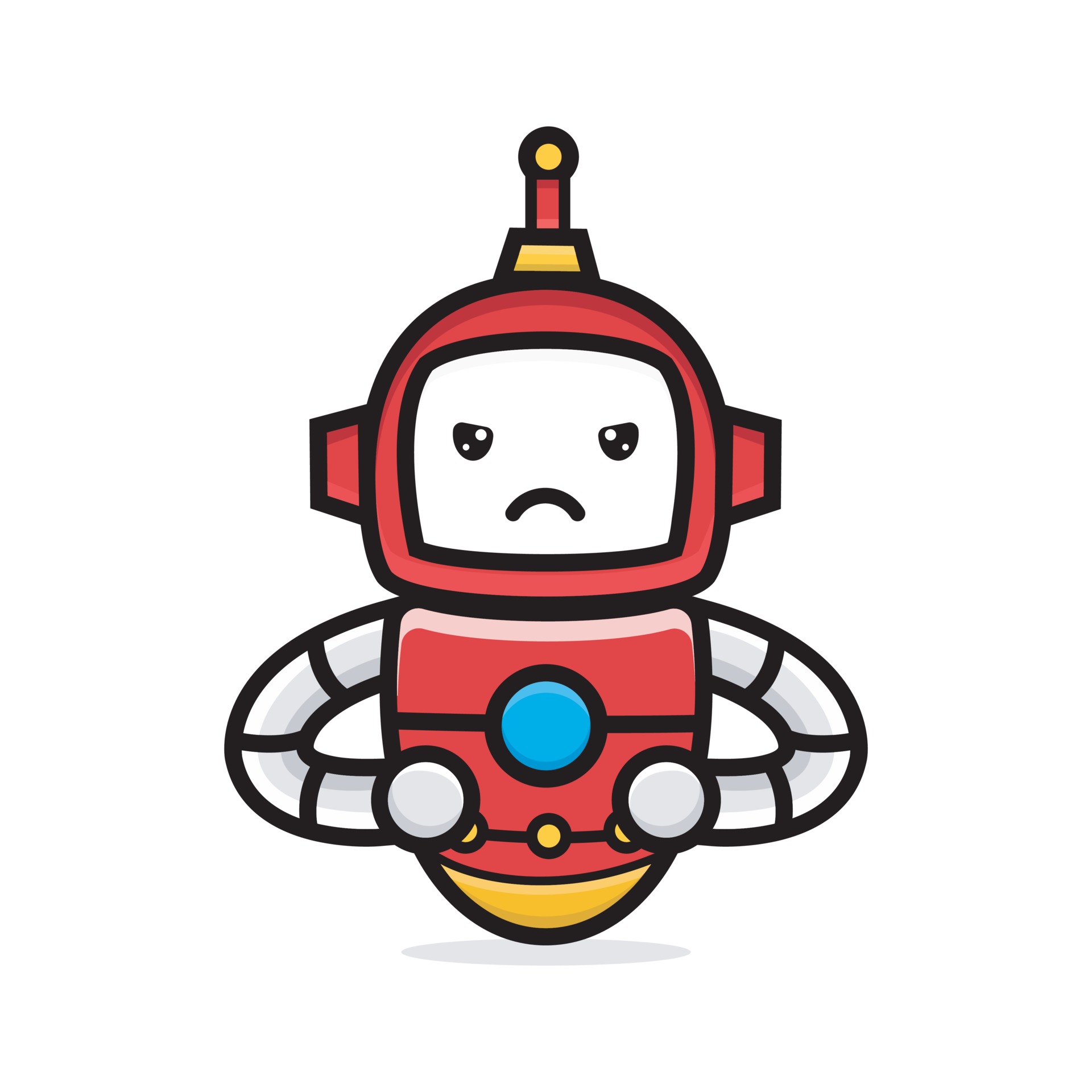 Cute characters robot with angry face 3352160 Vector Art at Vecteezy