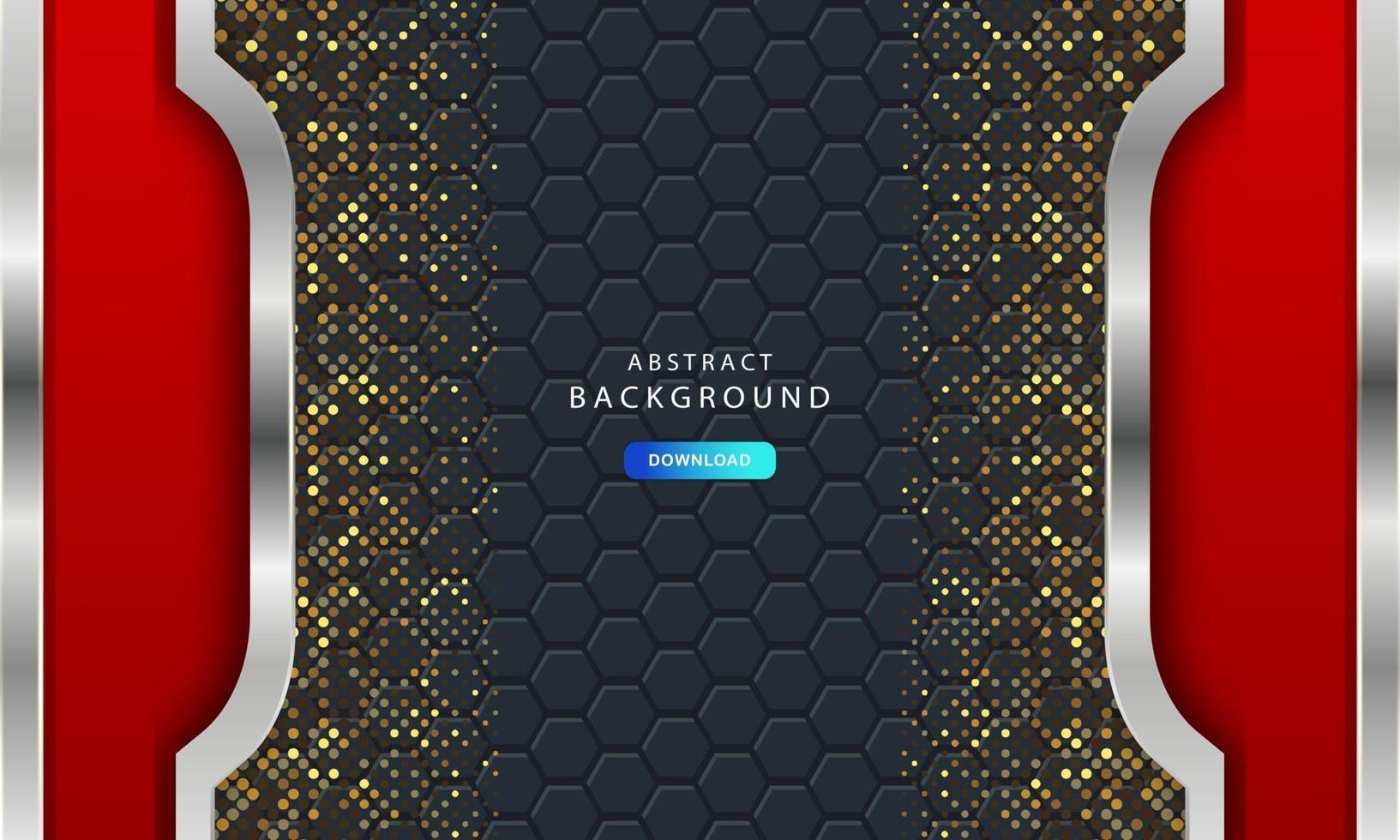 Luxurious dark background with carbon fiber hexagon texture vector