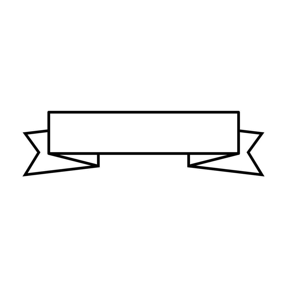 tape ribbon decoration line style icon vector