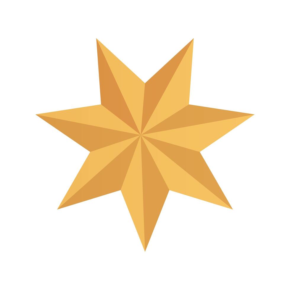 estrella, decoración, navidad, aislado, icono vector