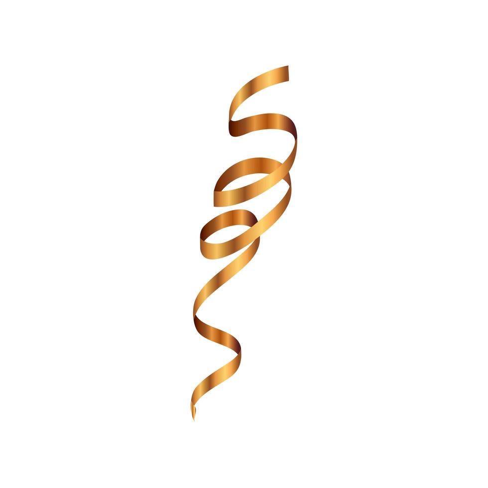 party confetti golden isolated icon vector