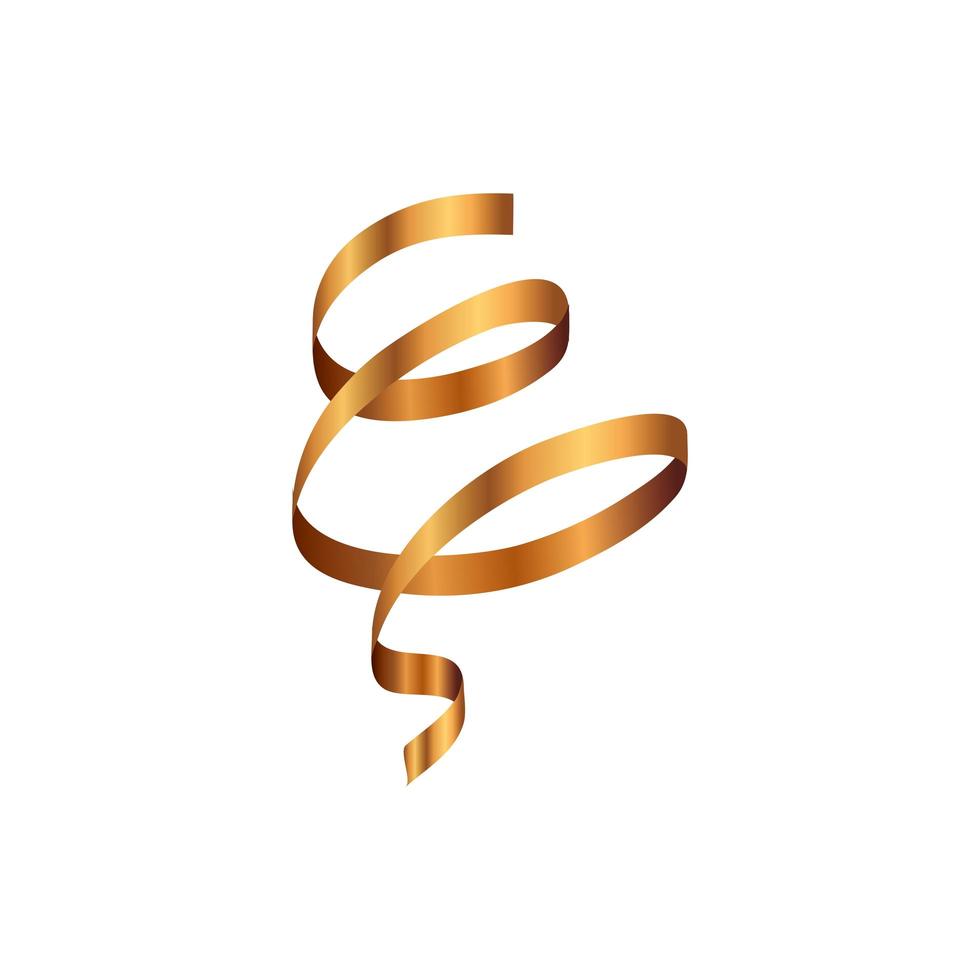 party confetti golden isolated icon vector