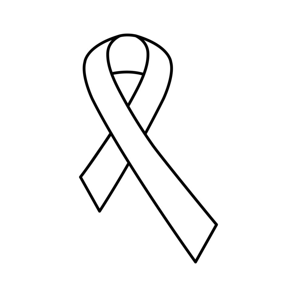 ribbon campaign line style icon vector