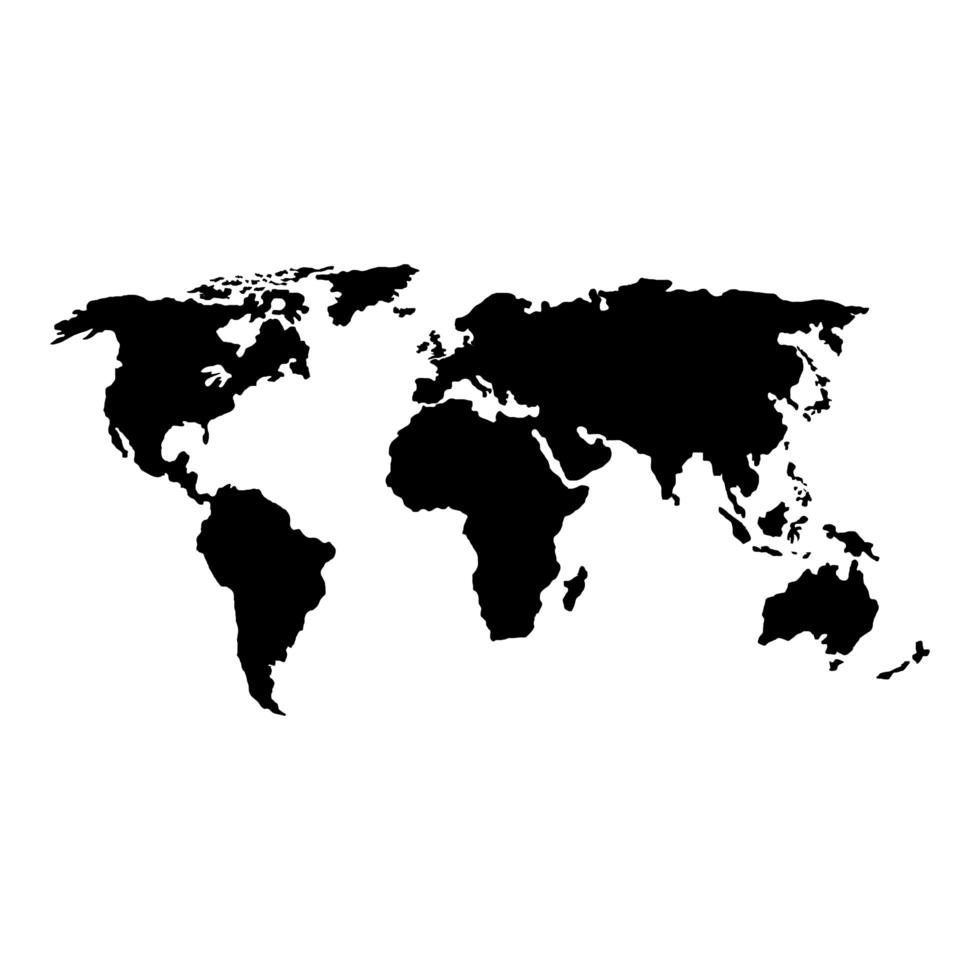 map world earth isolated icon vector