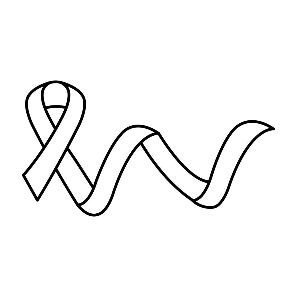 ribbon campaign line style icon vector