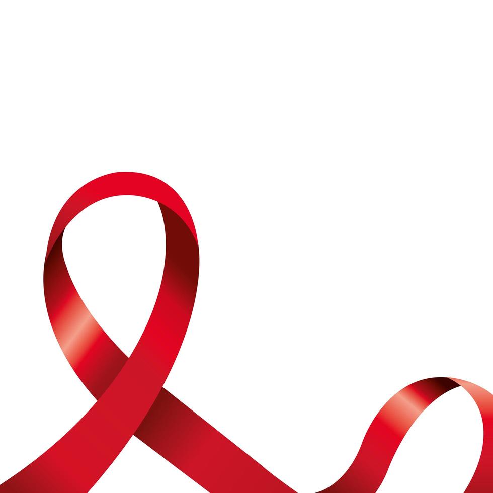 aids day awareness ribbon isolated icon vector