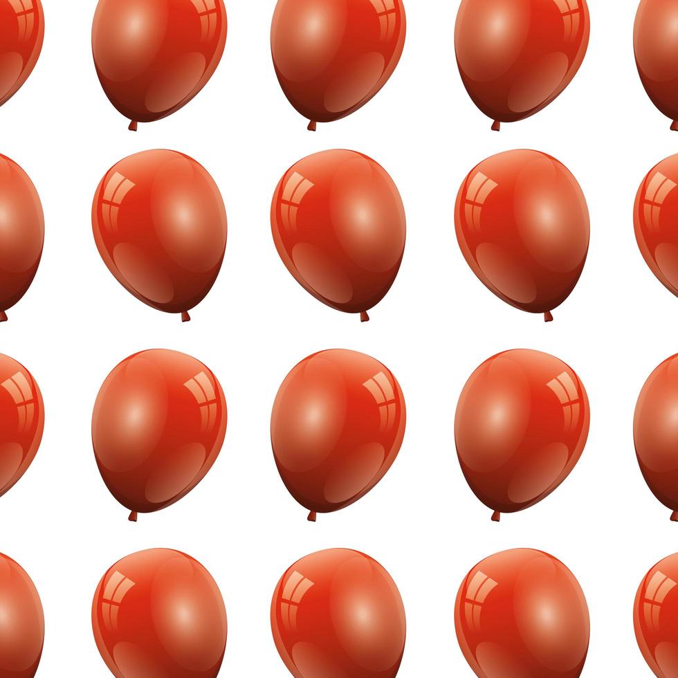 pattern of balloons helium red vector
