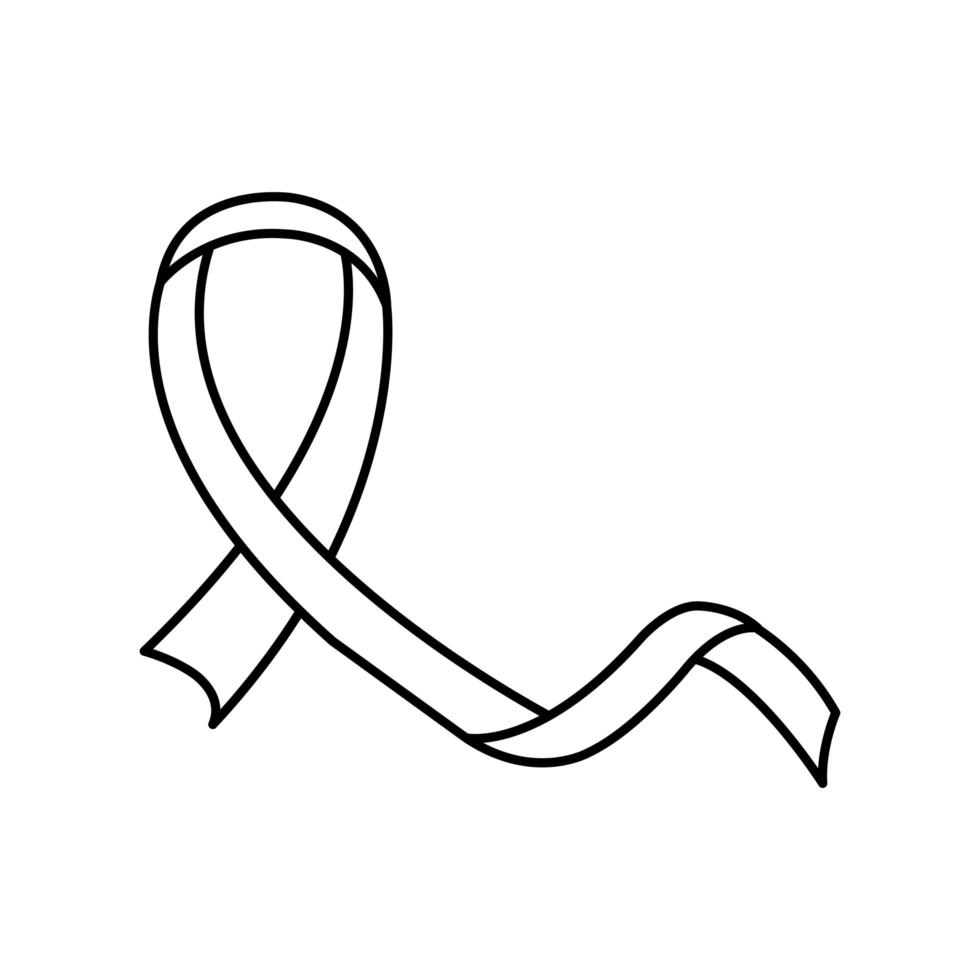 ribbon campaign line style icon vector