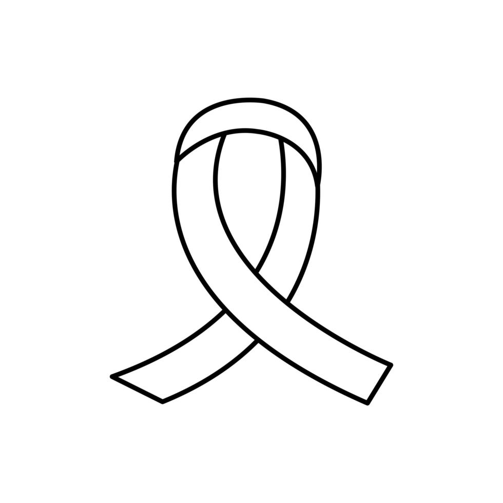 ribbon campaign line style icon vector