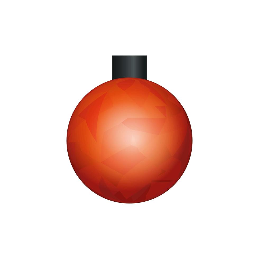 ball christmas decoration isolated icon vector