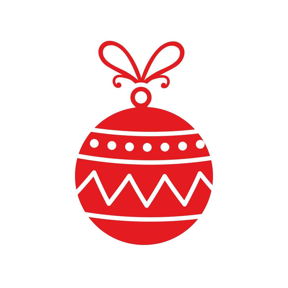 ball christmas decoration isolated icon vector