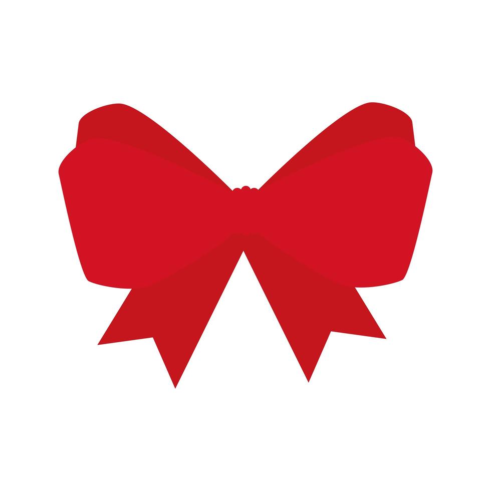 bow ribbon christmas decorative isolated icon vector