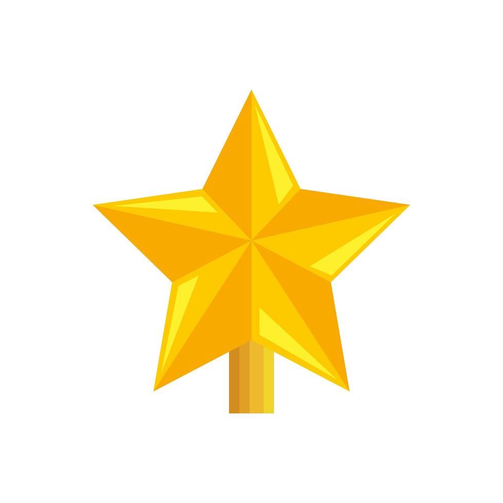 estrella, decoración, navidad, aislado, icono vector