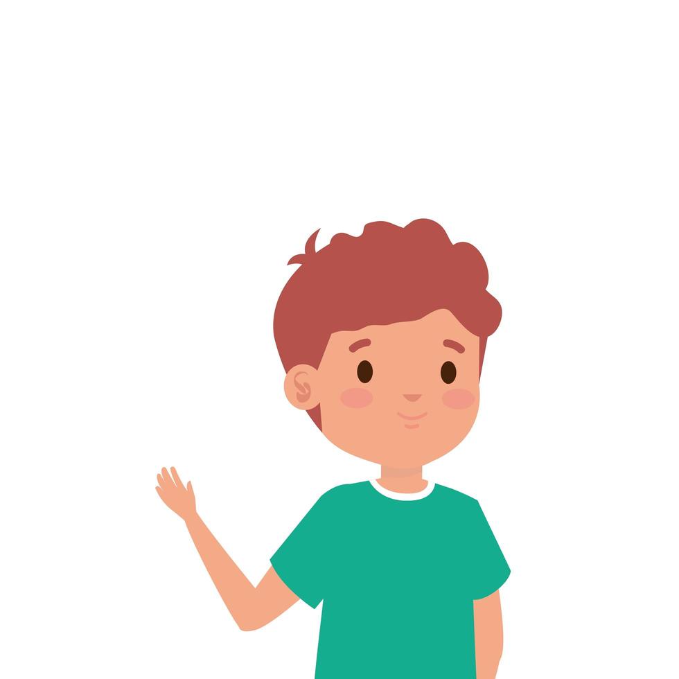 cute little boy avatar character vector