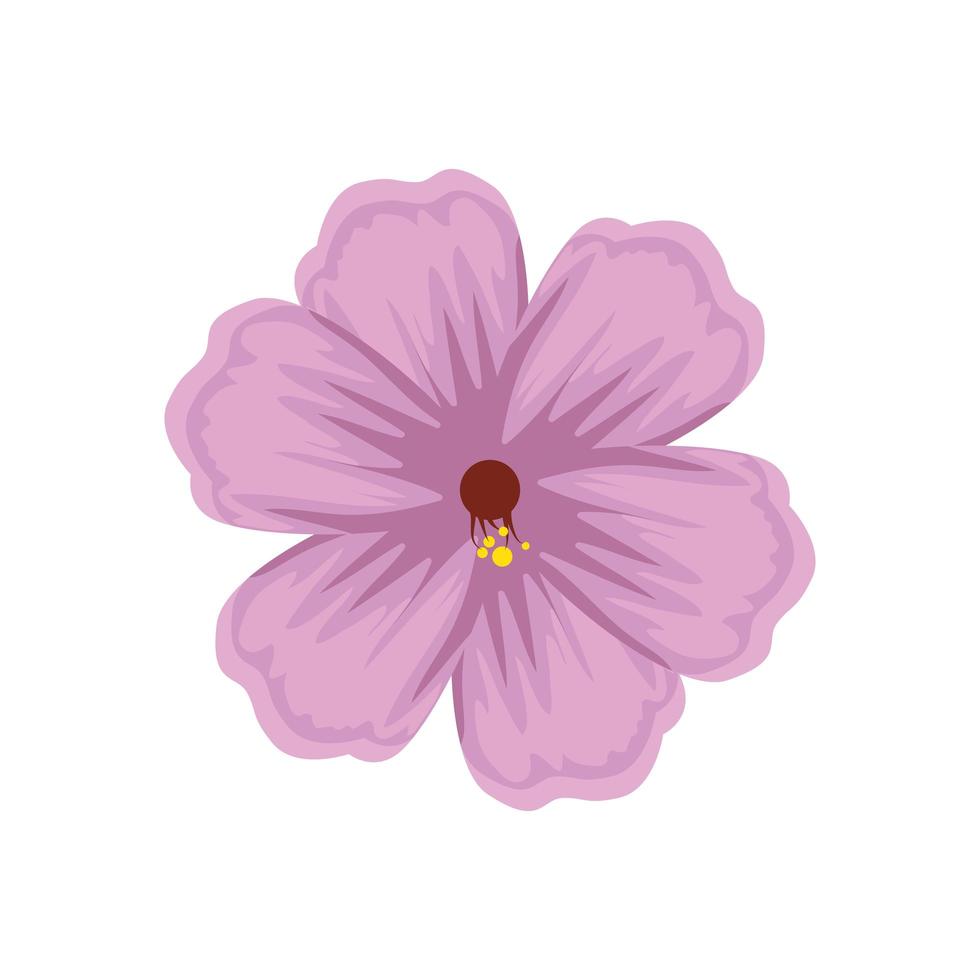 lindo, flor, natural, aislado, icono vector