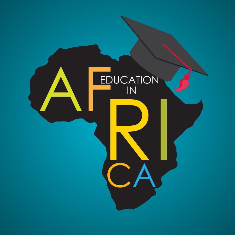 Educación de la escuela de negocios en la ilustración de vector de concepto de África