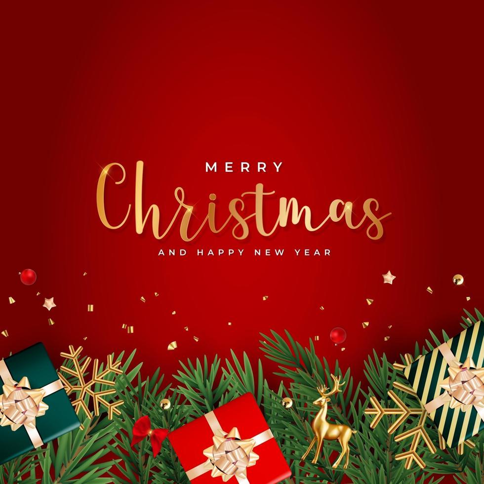 Christmas Holiday Party Background. Happy New Year and Merry Christmas vector