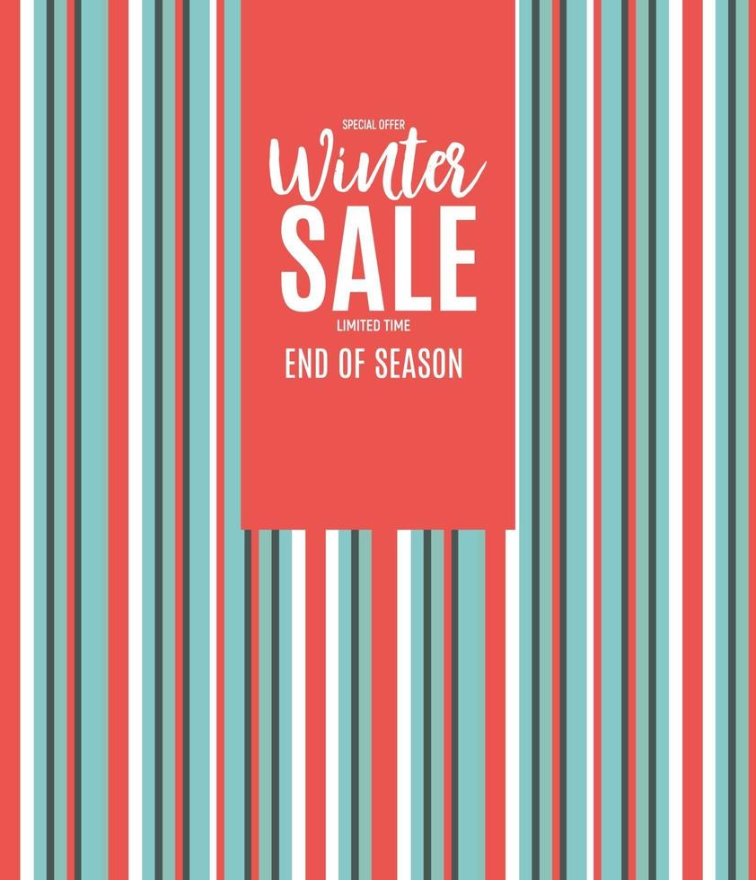 End of Winter Sale Background, Discount Coupon Template vector