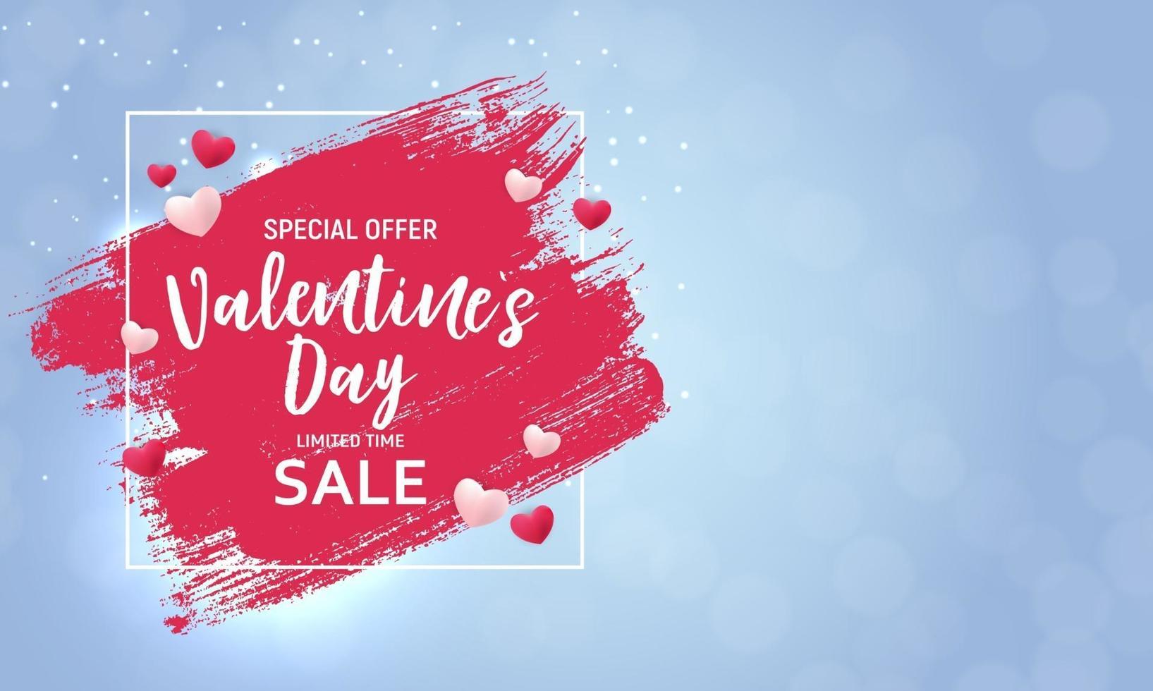 Valentine's Day Love and Feelings Sale Background Design. vector