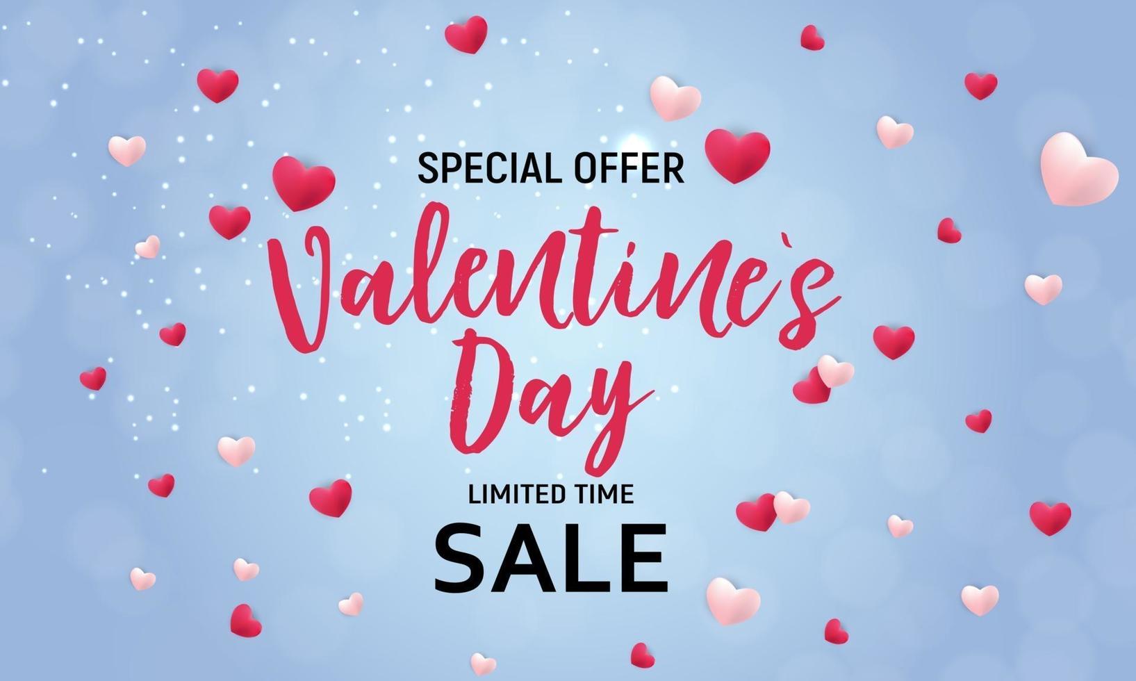 Valentine's Day Love and Feelings Sale Background Design. vector