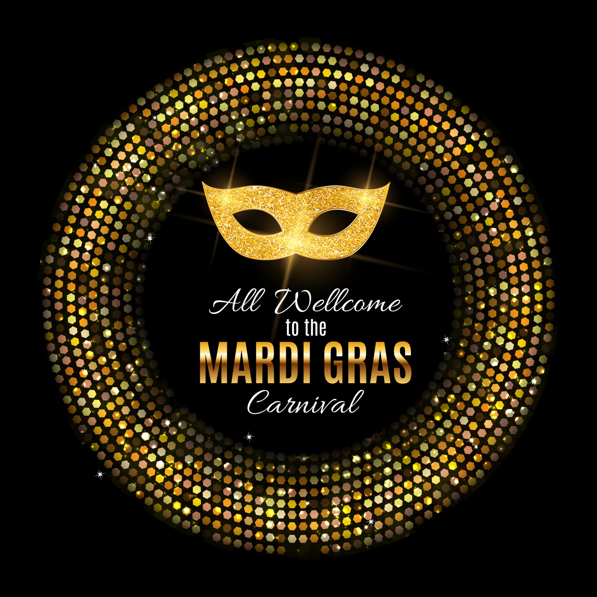 mardi gras party mask
