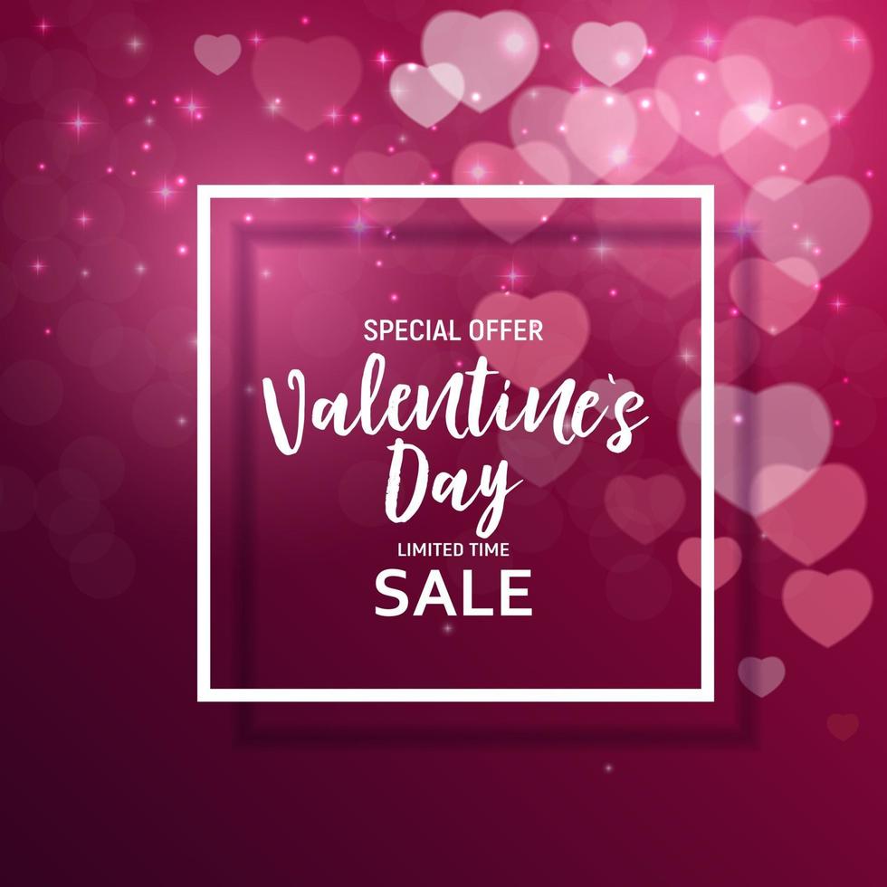 Valentine's Day Love and Feelings Sale Background Design. vector