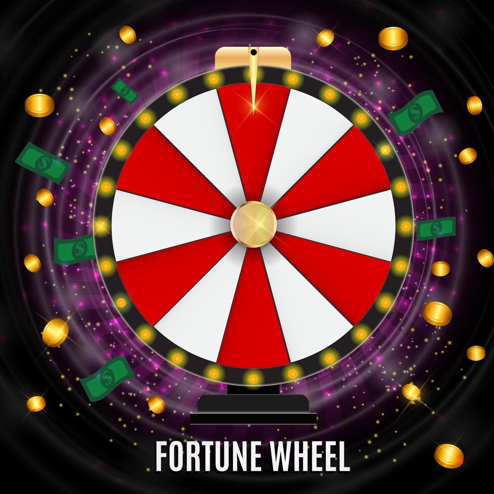 Wheel of Fortune, Lucky Icon with Place for Text. Vector Illustration