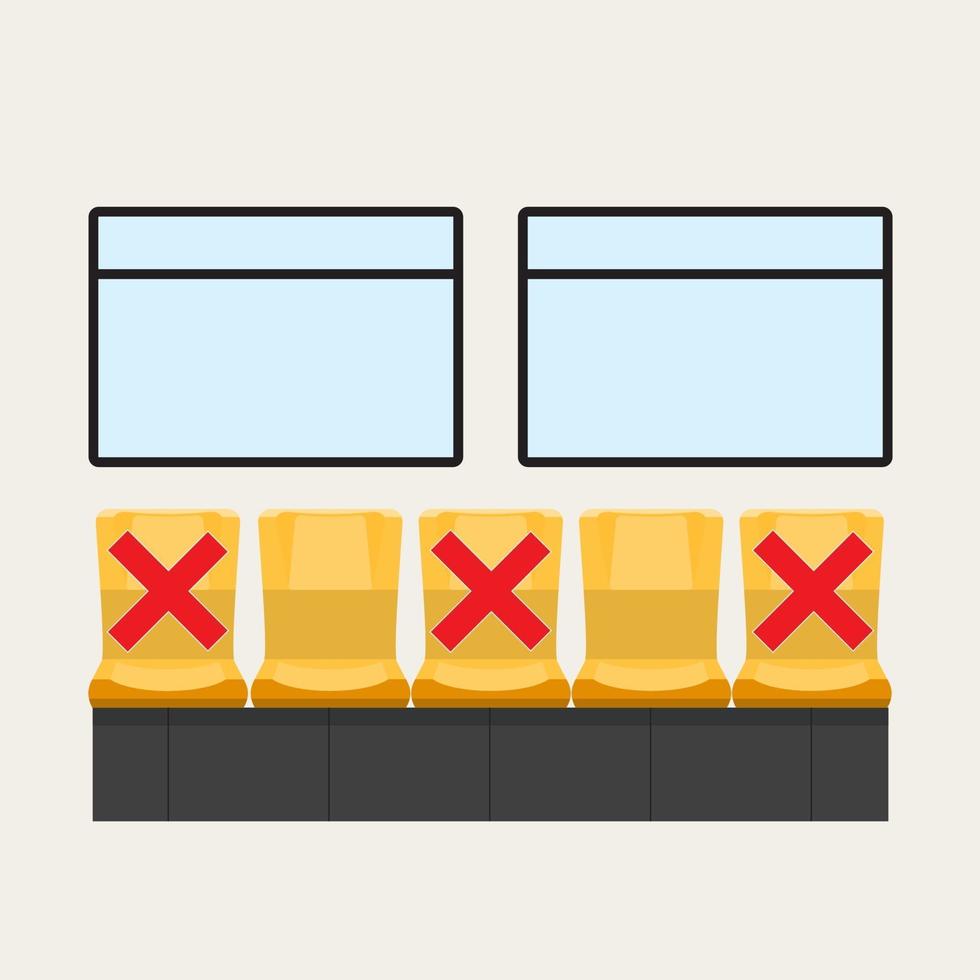 espaciado entre asientos en tren eléctrico vector