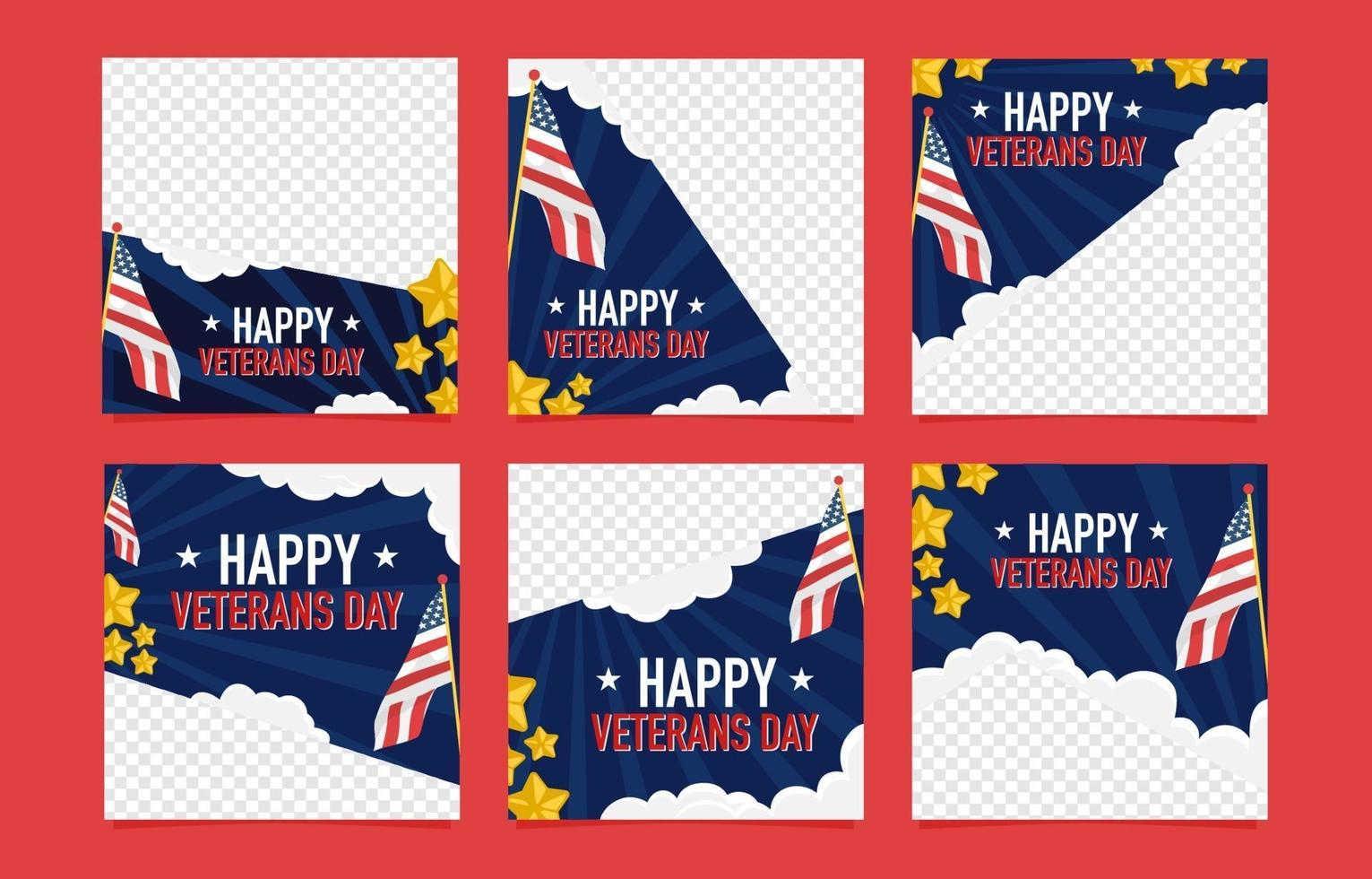Social Media for Veteran's Day vector