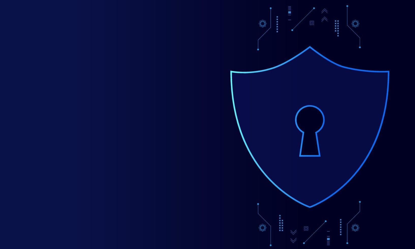 Cyber security technology concept , Shield With Keyhole icon vector