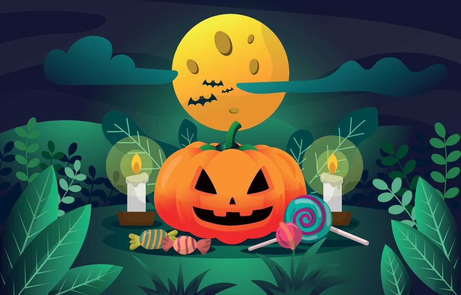 fondo de calabaza de halloween vector