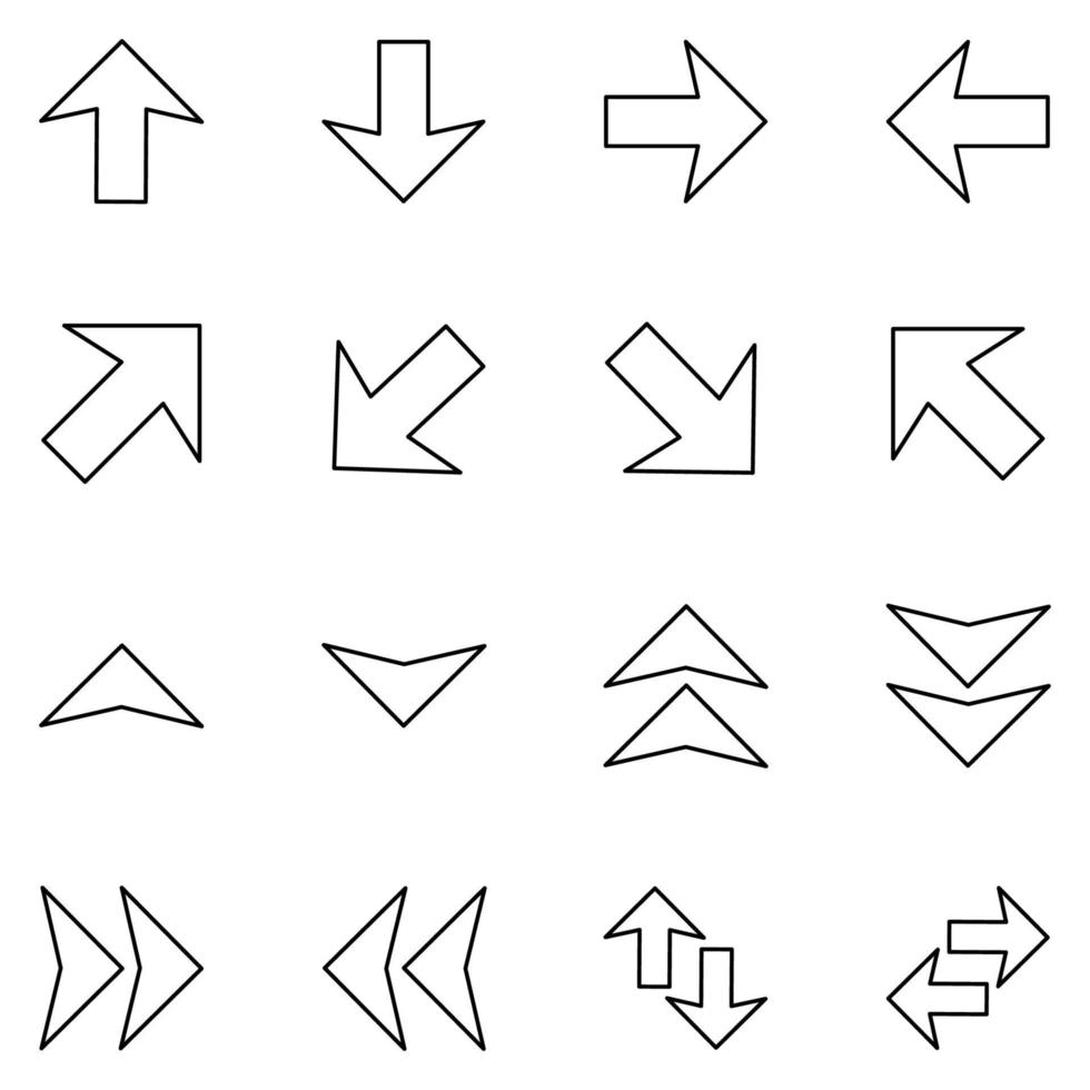 arrow icon set vector